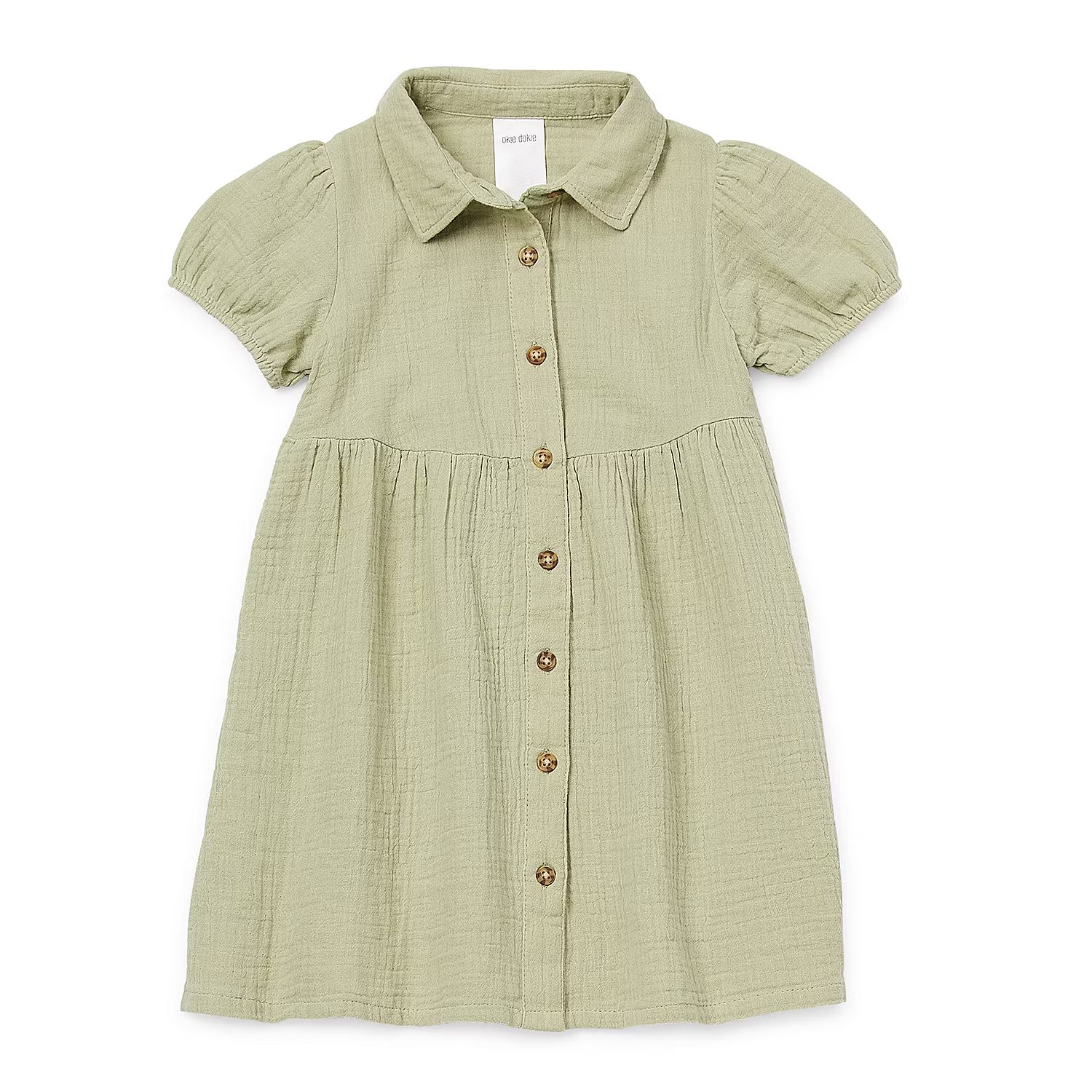 Okie Dokie Toddler & Little Girls Short Sleeve Fitted Sleeve Shirt Dress | JCPenney