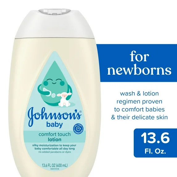 Johnson's Baby Comfort Touch Newborn Baby Face & Body Lotion, 13.6 fl. oz | Walmart (US)