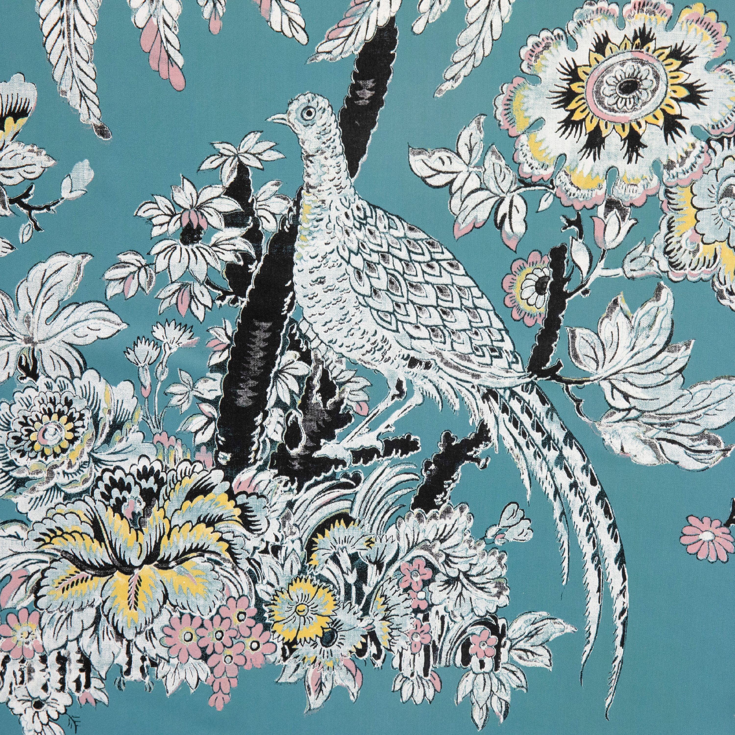 Tropical Toile Peel and Stick Wallpaper by Drew Barrymore Flower Home, Teal | Walmart (US)