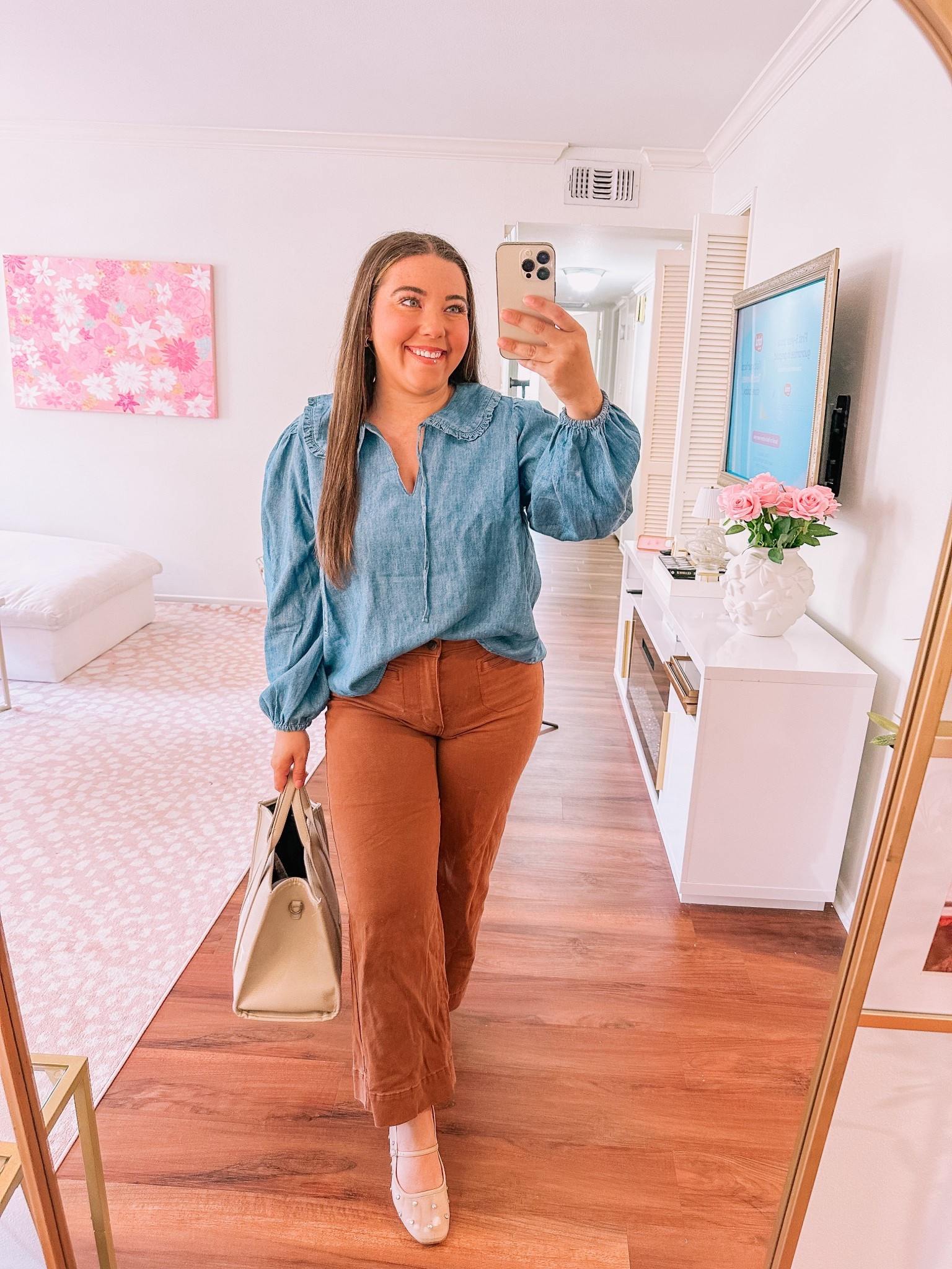 This denim top is so cute for transitioning to fall! So many great ways to style it! Wearing size L! 

#LTKFindsUnder50 #LTKSeasonal #LTKPetite