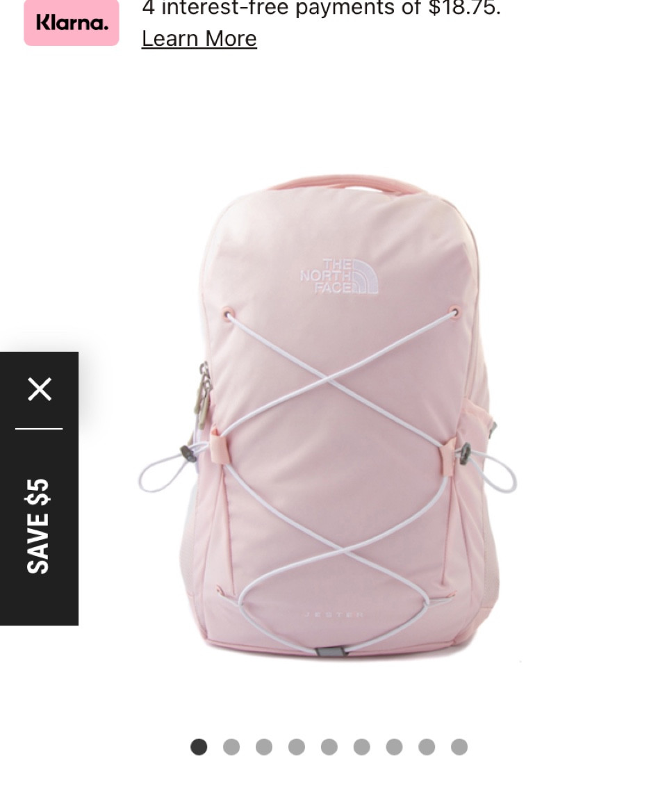 Baby pink hotsell north face backpack