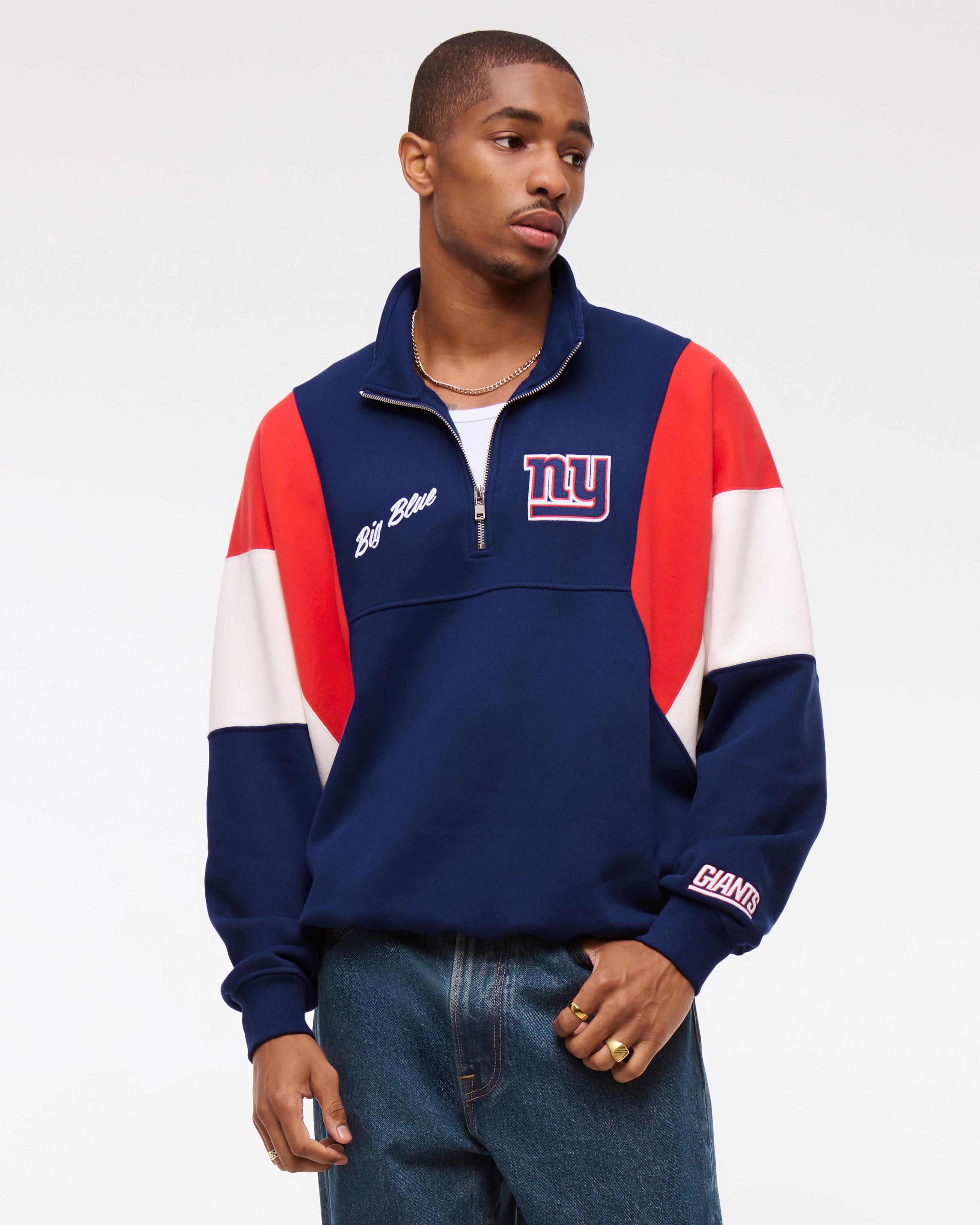 New York Giants Half-Zip Sweatshirt | Abercrombie & Fitch (US)