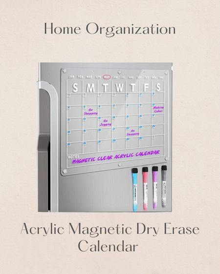 Home organization - acrylic magnetic dry erase calendar 



#LTKhome