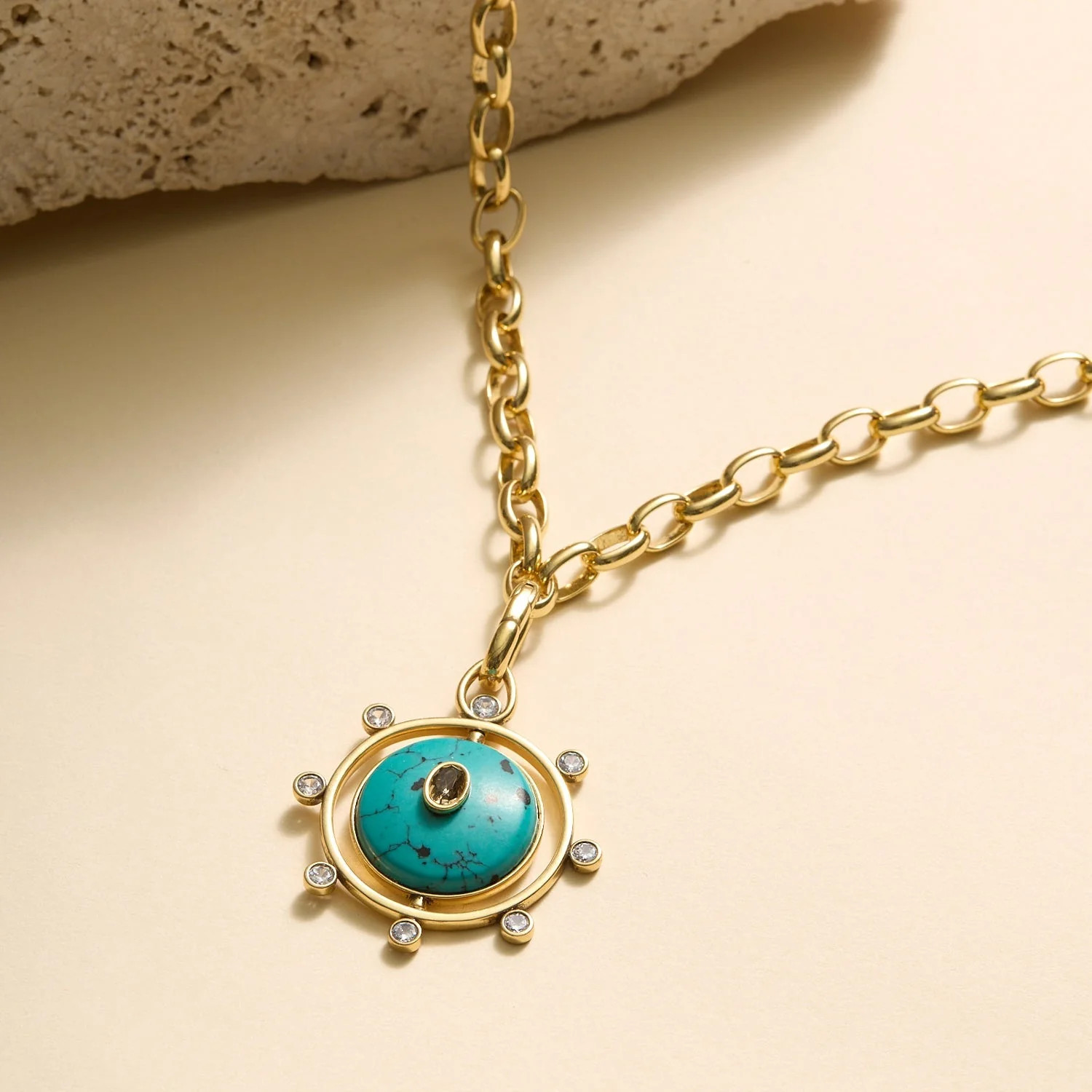 Louise Charm Necklace Turquoise by Mignonne Gavigan | Support HerStory