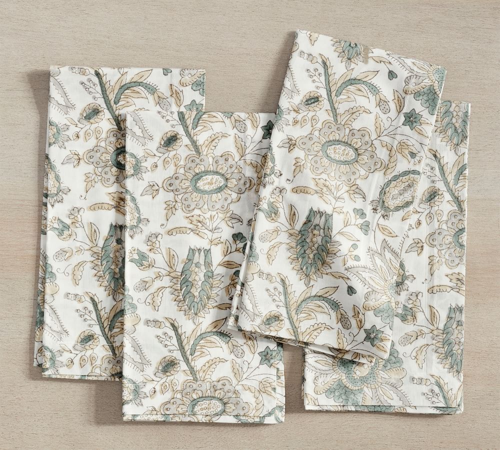 Block Print Verona Napkins - Set of 4 | Pottery Barn (US)