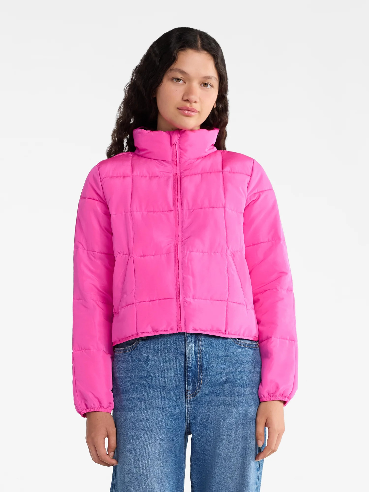 No Boundaries Packable Puffer Jacket, Women's and Women's Plus Sizes XS-4X | Walmart (US)