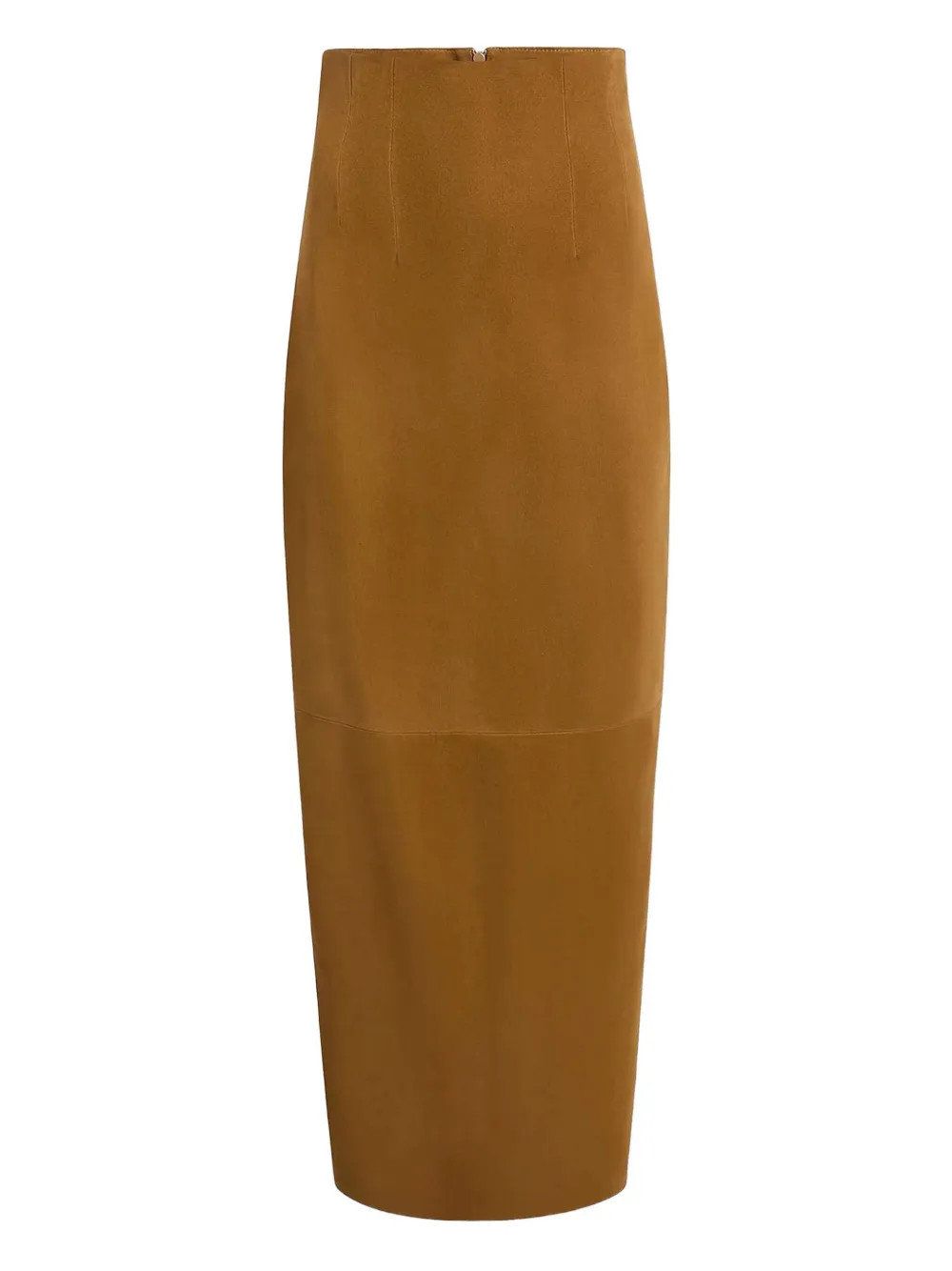 KHAITE Suede Maxi Skirt | Brown | FARFETCH | Farfetch Global