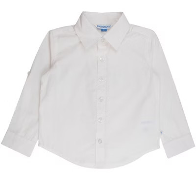 RuggedButts Baby Boys Long Sleeve Button Down Shirt - White, 12-18m | Target