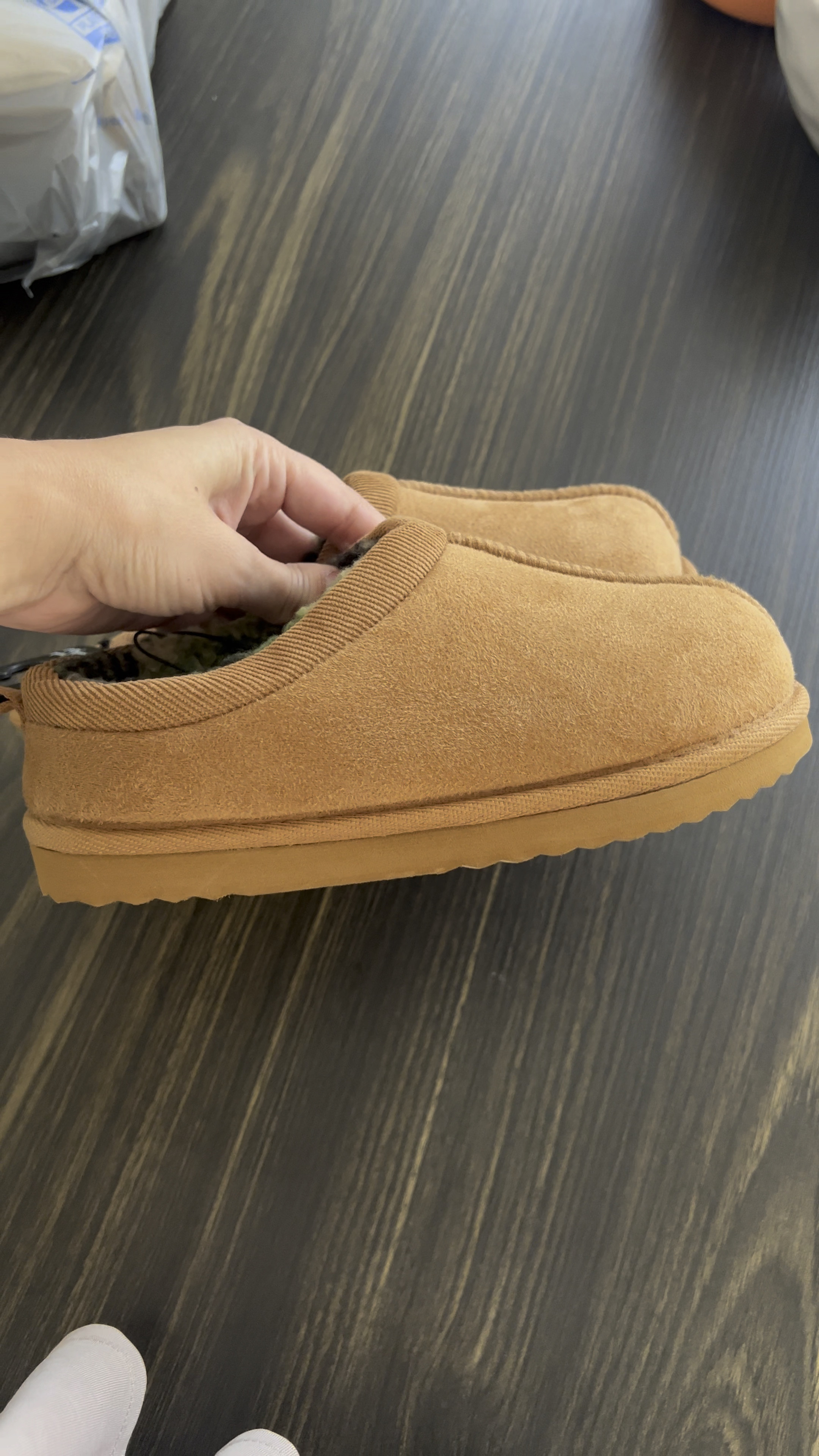 Boy faux suede Ugg Dupe 
Tan/camo/memory foam/ 
Ugg dupe for kids 
Walmart finds 
Walmart fashion 

#LTKFind #LTKshoecrush #LTKkids