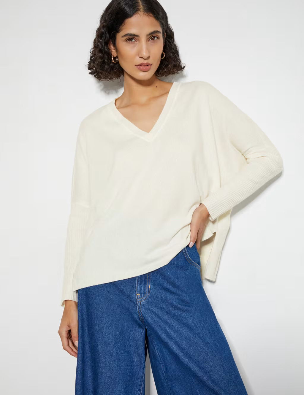 V-Neck Split Hem Jumper | Marks & Spencer (UK)