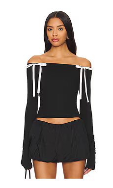 MORE TO COME Julieta Off Shoulder Top in Black from Revolve.com | Revolve Clothing (Global)