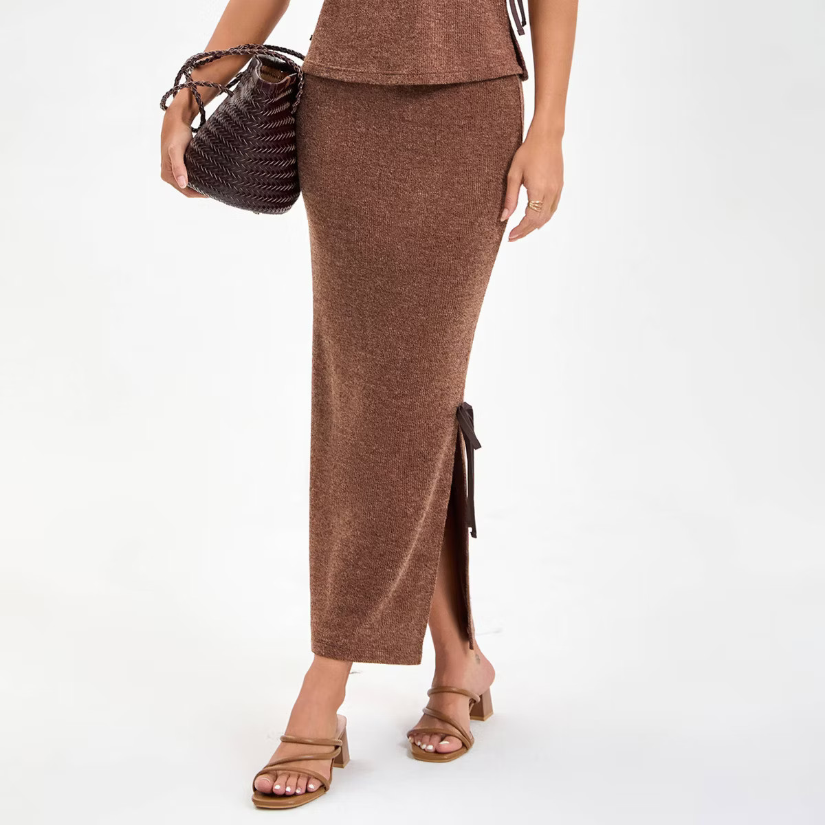 Women's Side-Tie Pencil Skirt - A New Day™ Brown | Target