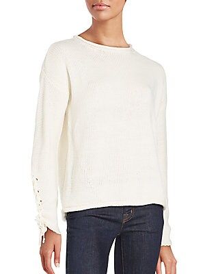 Lace Cord Long Sleeve Sweater | Saks Fifth Avenue OFF 5TH