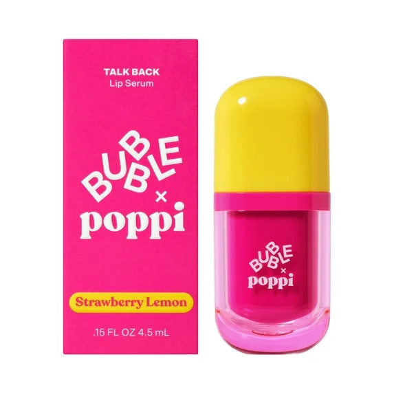 BUBBLE x poppi Talk Back Strawberry Lemon Lip Serum, 4.5ML | Walmart (US)