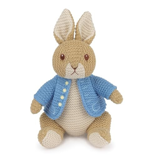 GUND Beatrix Potter Peter Rabbit Knit Plush, Easter Gift, Easter Bunny Stuffed Animal for Ages 1 and Up, Brown/Blue, 6.5” | Amazon (US)