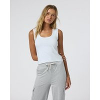 Vuori Halo Essential Scoop Tank Top | White | XXS | Vuori Clothing (US & Canada)
