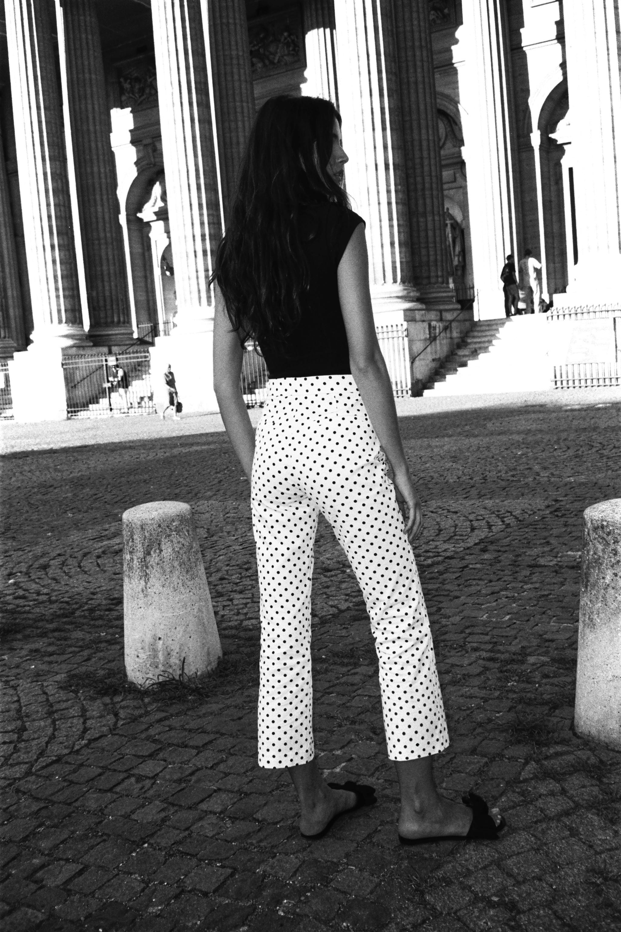 POLKA DOT MINI FLARE PANTS | Zara US