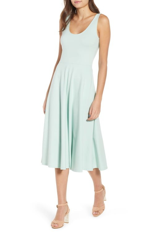 Leith Stretch Knit Midi Dress | Nordstrom