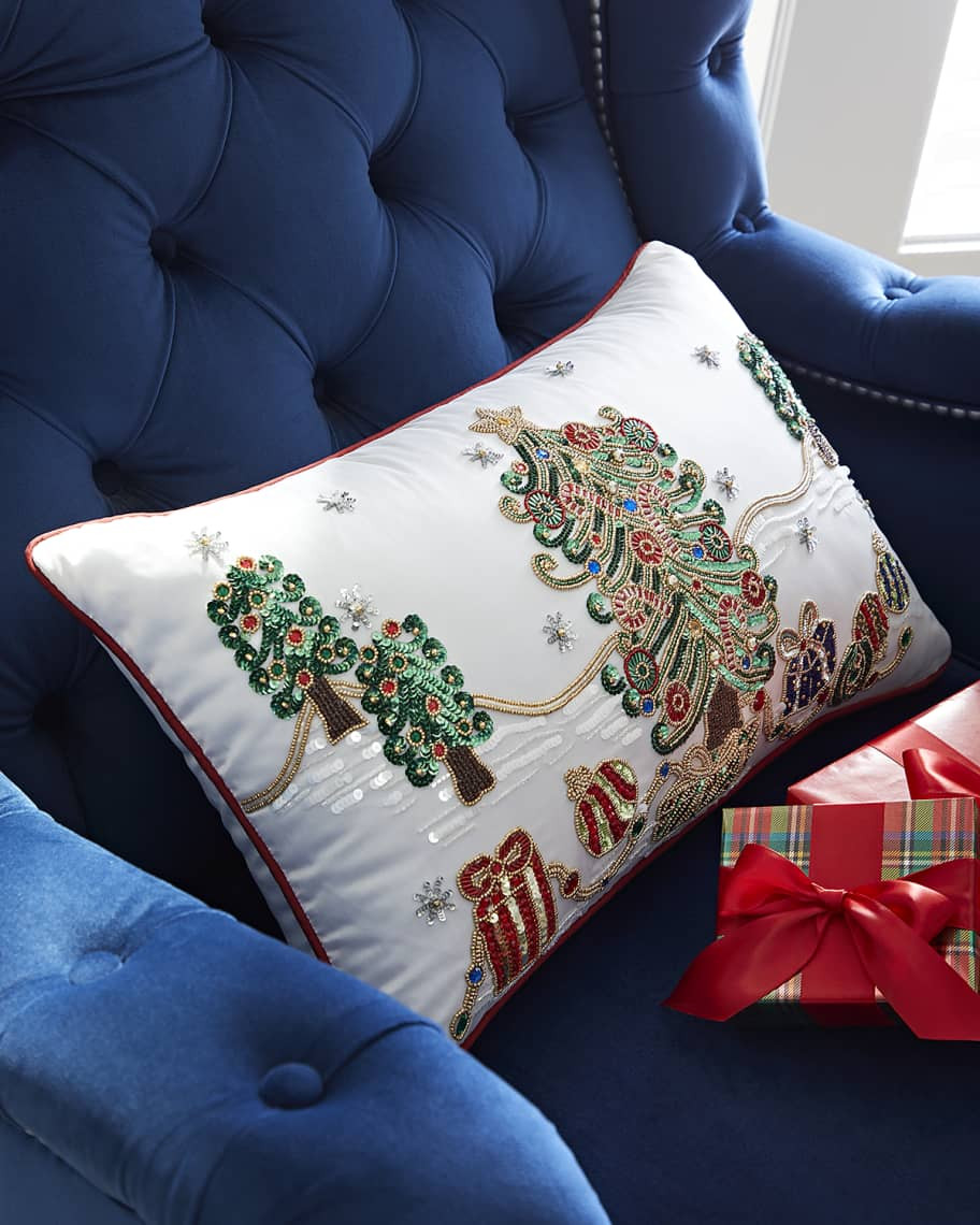 Kim Seybert Christmas Wonderland Decorative Pillow | Neiman Marcus