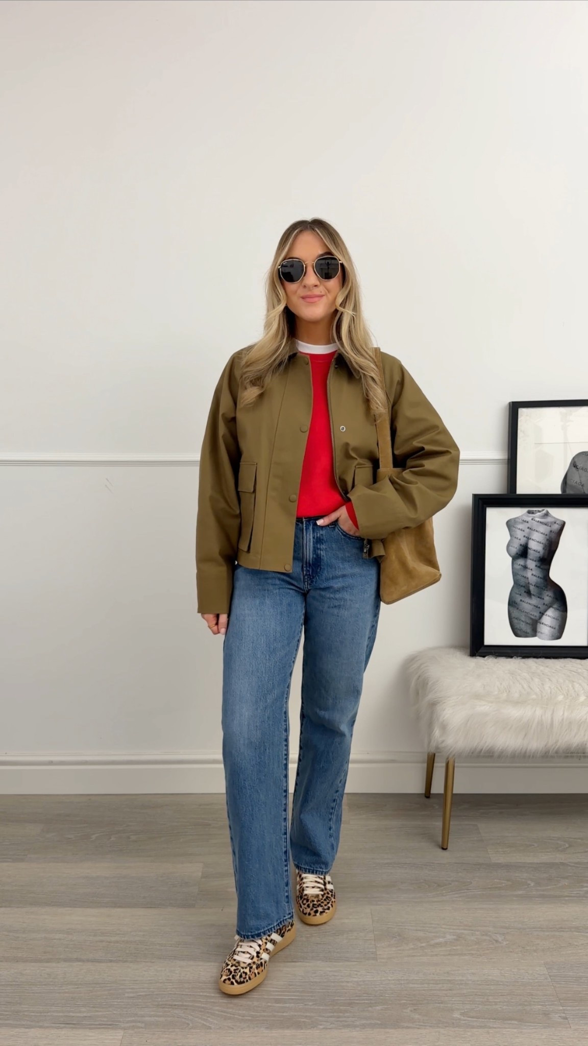 Jacket: small
Jumper: small
T-shirt: small
Jeans: 24 short (size down on the waist)

#LTKjeans #LTKstyletip #LTKspring