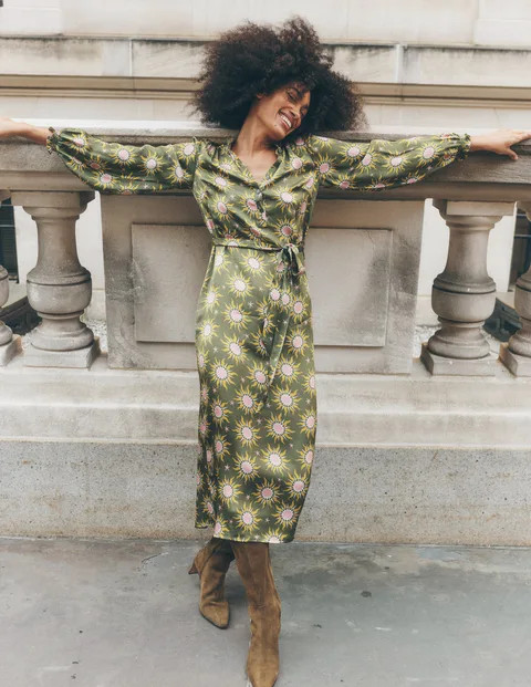 Jasmine Satin Midi Dress | Boden UK