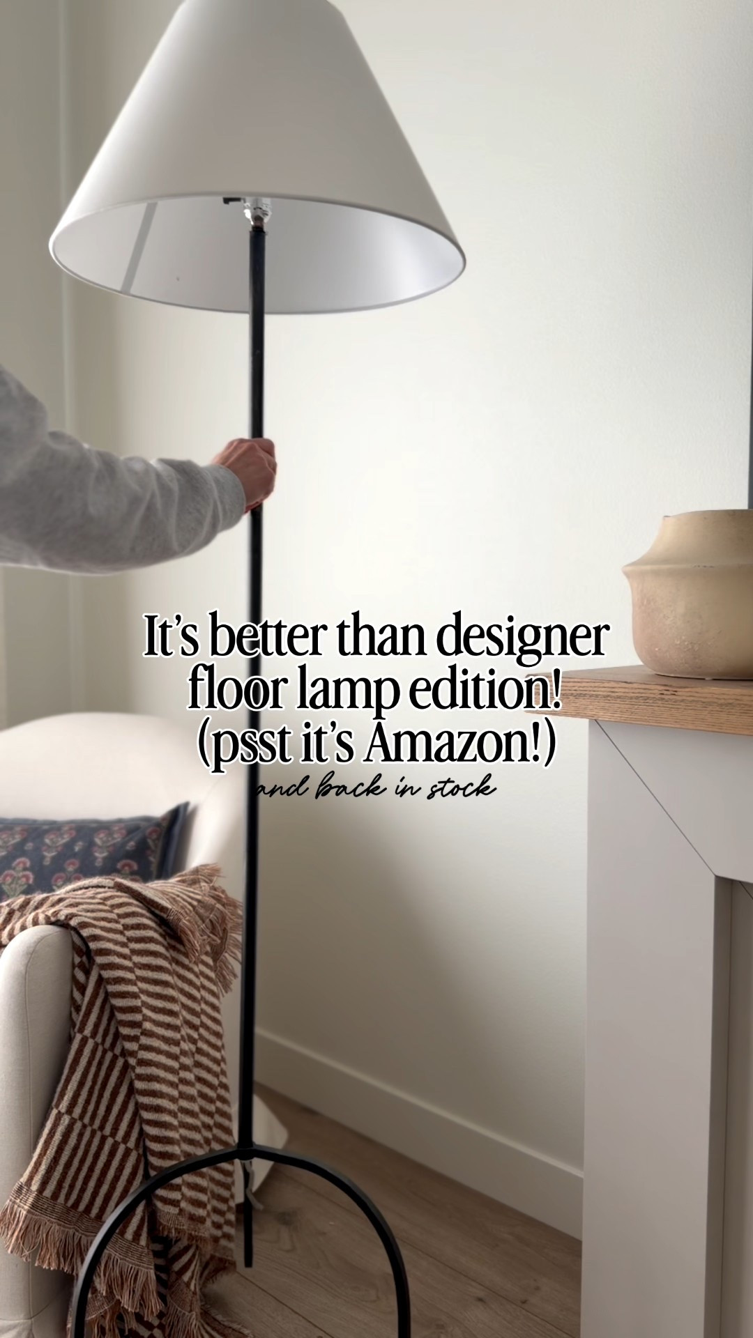✨ This is the dreamiest floor lamp that I waited over a month for it to come back in stock and now it’s finally available! I love the iron tripod base and the shape of the shade. Looks designer but pricing is 🙌

#amazon #amazonhome #floorlamp #homeupdate 

#LTKHome