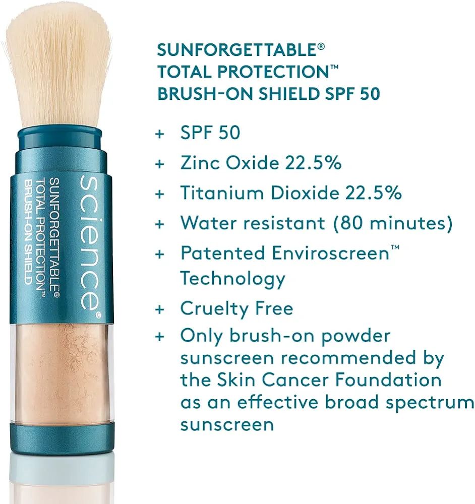 Amazon.com: Colorescience Brush-On Sunscreen Mineral Powder for Sensitive Skin, Medium , 1 Count (Pa | Amazon (US)