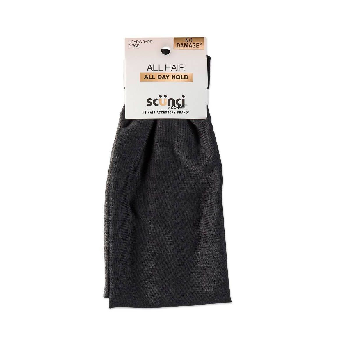 scünci Basics Wide Black Headwraps - 2" - 2pk | Target