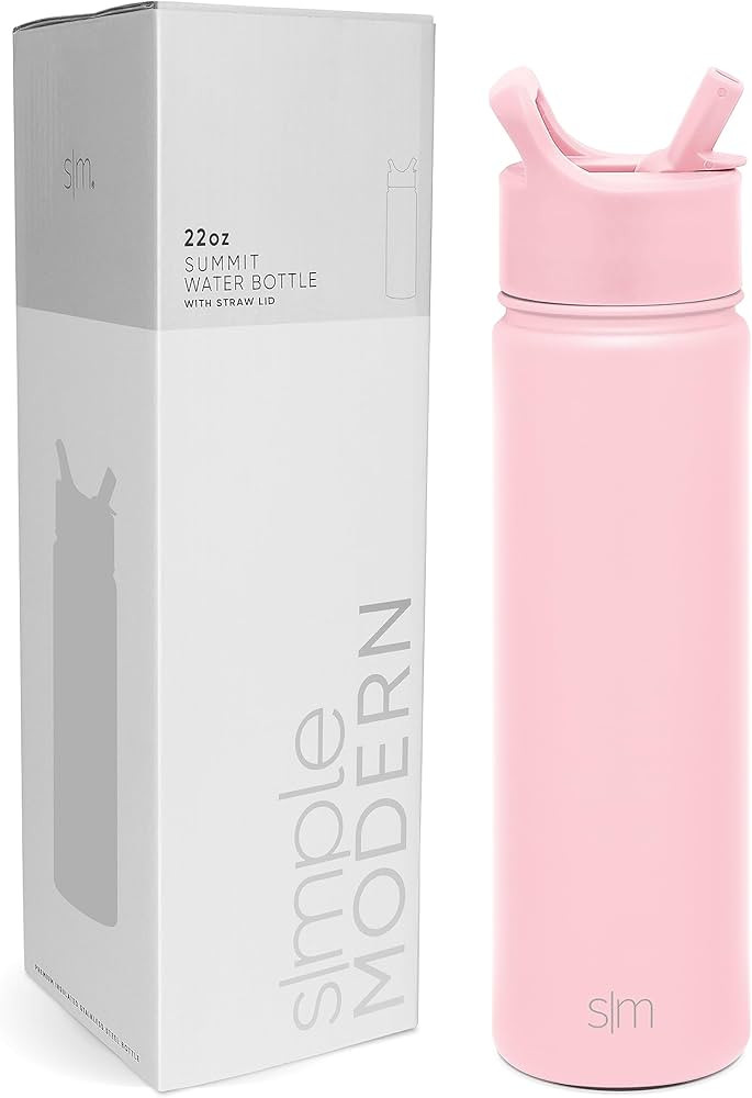 Simple Modern Water Bottle with Straw Lid Vacuum Insulated Stainless Steel Metal Thermos Bottles ... | Amazon (US)