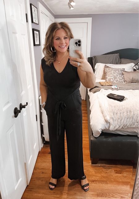 This jumpsuit is literally as comfortable as wearing pajamas. It’s a super soft, stretchy material. It runs slightly large, I’m wearing a small here.
It has the cutest keyhole button close in the back.
A jumpsuit is the perfect one piece outfit that will make you look out together when you are in a time crunch. No need to match or coordinate. One piece on and you are ready to go out the door.

#LTKSeasonal #LTKstyletip #LTKFind