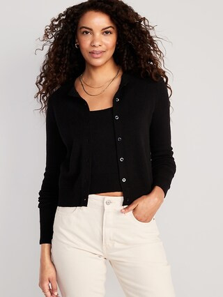 Cropped Cozy-Knit Cardigan for Women | Old Navy (US)