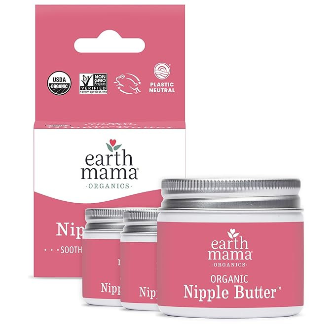 Organic Nipple Butter™ Breastfeeding Cream by Earth Mama | Postpartum Essentials Safe for Nursi... | Amazon (US)