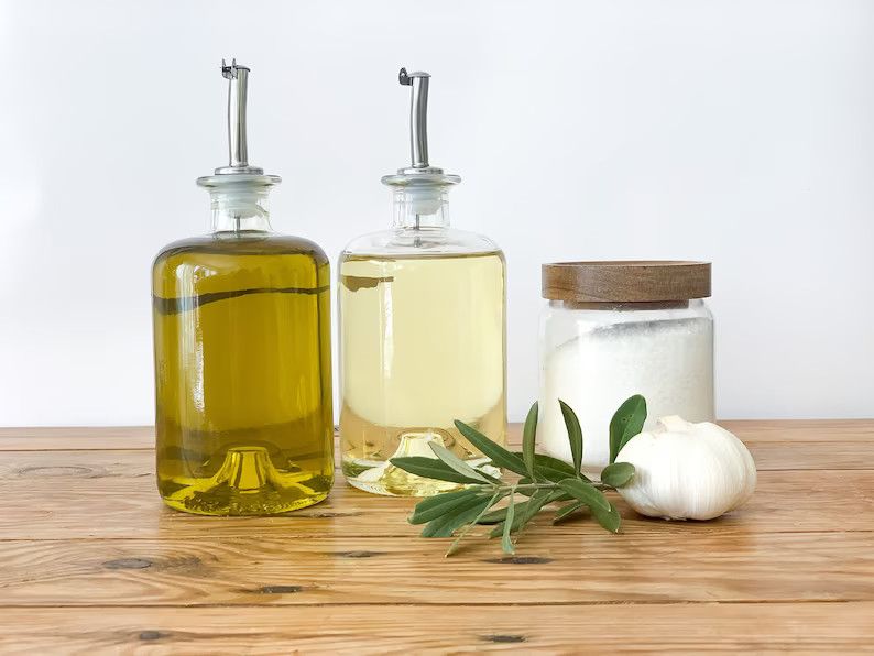 Glass Bottles Olive Oil/Vinegar (500ml) | Etsy (US)