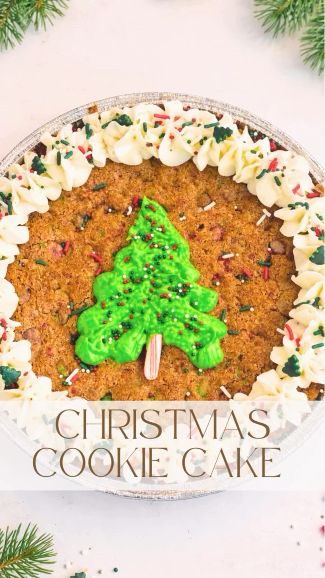 A holiday staple in our house 🎄
This Christmas cookie cake is easier than cookies and just as good (maybe better 👀).

📌 Recipe below
Let me know if you’re baking this for Christmas!

SAVE & FOLLOW @this.texas.family.farmhouse for@more seasonal inspiration! 

Christmas Cookie Cake Recipe
Cookie Cake Ingredients 🎄
•2 sticks unsalted butter, room temperature
• 1 cup light brown sugar, packed
• 1/2 cup white sugar
• 2 large eggs
• 1 teaspoon vanilla extract
• 2 cups plus 2 tbsp all purpose flour
• 1 tsp baking soda
• 1/2 tsp salt
• 3 cups semi sweet chocolate chips (OR 1.5 cups of M&Ms and 1.5 cups of Choc. Chips)

Cookie Cake Recipe🎄
Heat oven to 350 degrees F. Either butter your pan or line it well with parchment paper. Bake for 18-22 min or until well done (do the toothpick test to make sure it is done in the center)

ICING INGREDIENTS 🎄 
•½ cup butter, softened 
•4 cups confectioners' sugar
•1 teaspoon vanilla extract
•¼ cup whipping cream 
•green, red, or white food coloring (optional)

ICING DIRECTIONS 🎄
1. in mixing bowl, combine butter, confectioners' sugar, extract and enough cream to achieve spreading consistency.
2. Add food coloring, if desired. Will need at least 2 pipping bags for decorating +icing tips #7 and #2D or your choice. 
3. Add candycane stem for tree.

#christmascookies🎄🍪 #cookiecake #holidaybaking #seasonalrecipes #familytraditions❤️

#LTKSeasonal #LTKHoliday #LTKfoodie