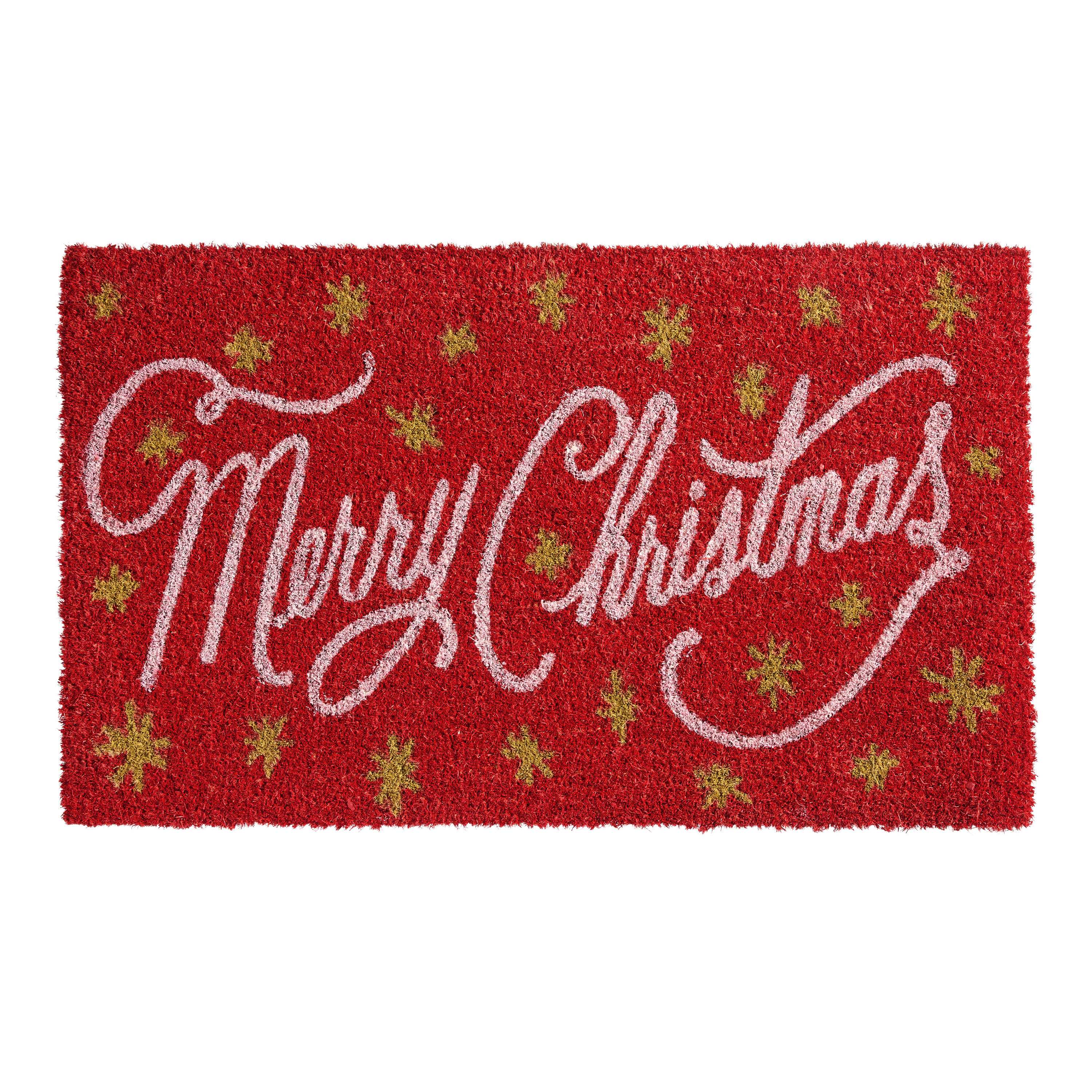 Rifle Paper Co. x Loloi Red Merry Christmas Coir Doormat | World Market