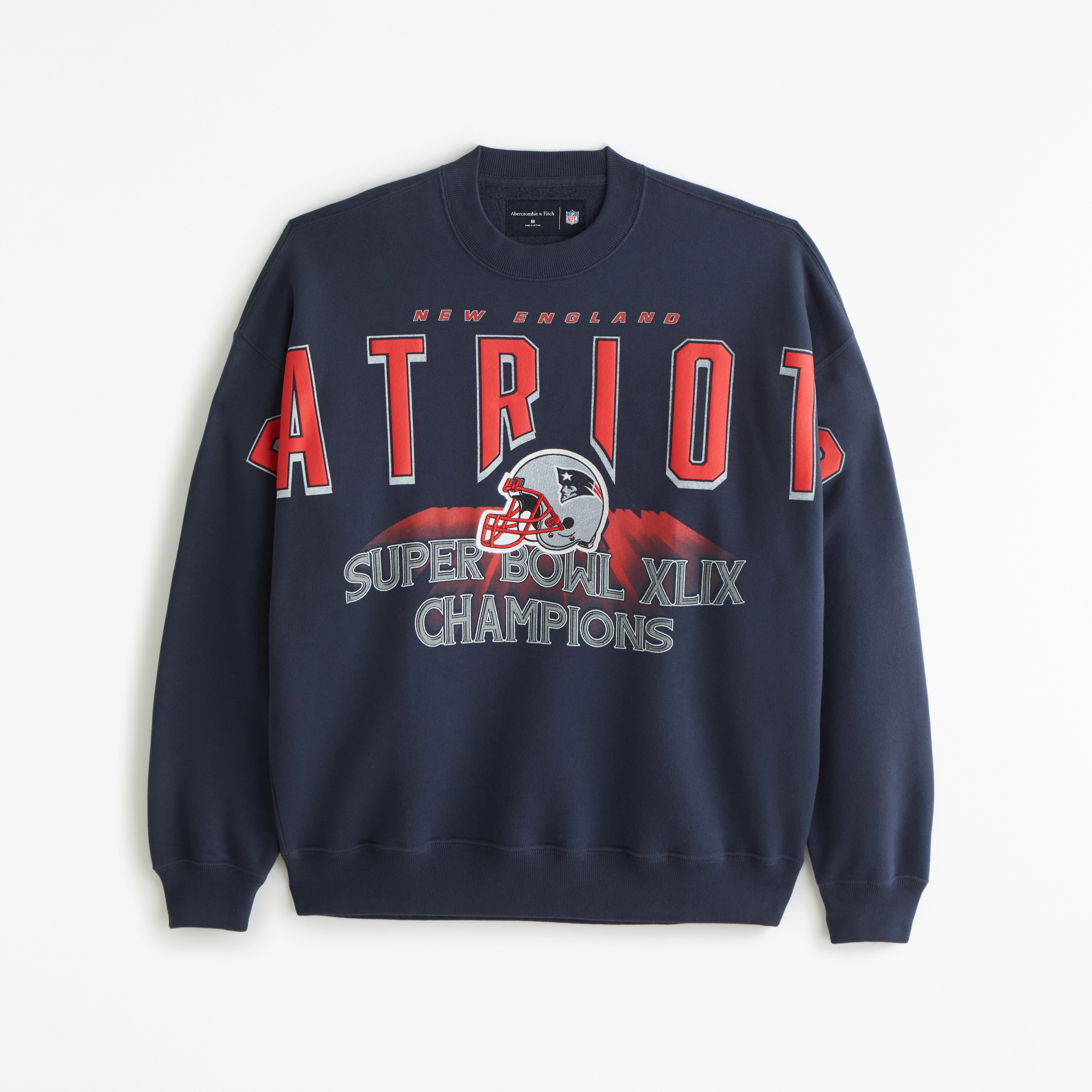 New England Patriots Graphic Crew Sweatshirt | Abercrombie & Fitch (US)