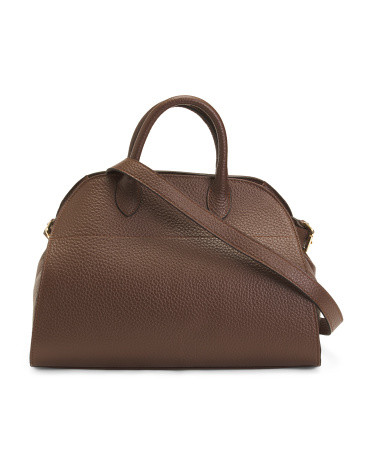 Made In Italy Leather Satchel | TJ Maxx