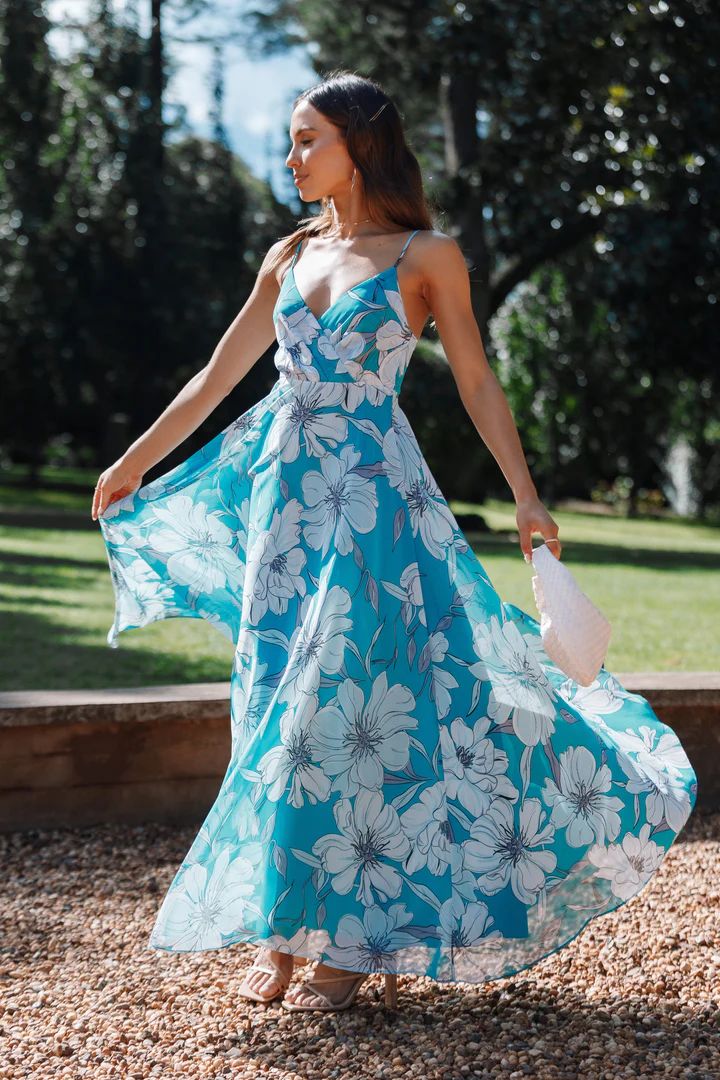 Flourish Maxi Dress - Blue Floral | Petal & Pup (US)