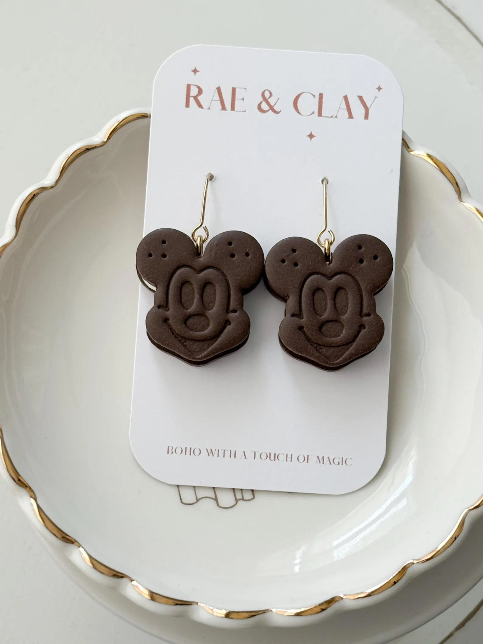 Mickey Ice Cream Sandwich Earrings | Disney Inspired Earrings | Disney Snacks | Disney Park Earri... | Etsy (US)
