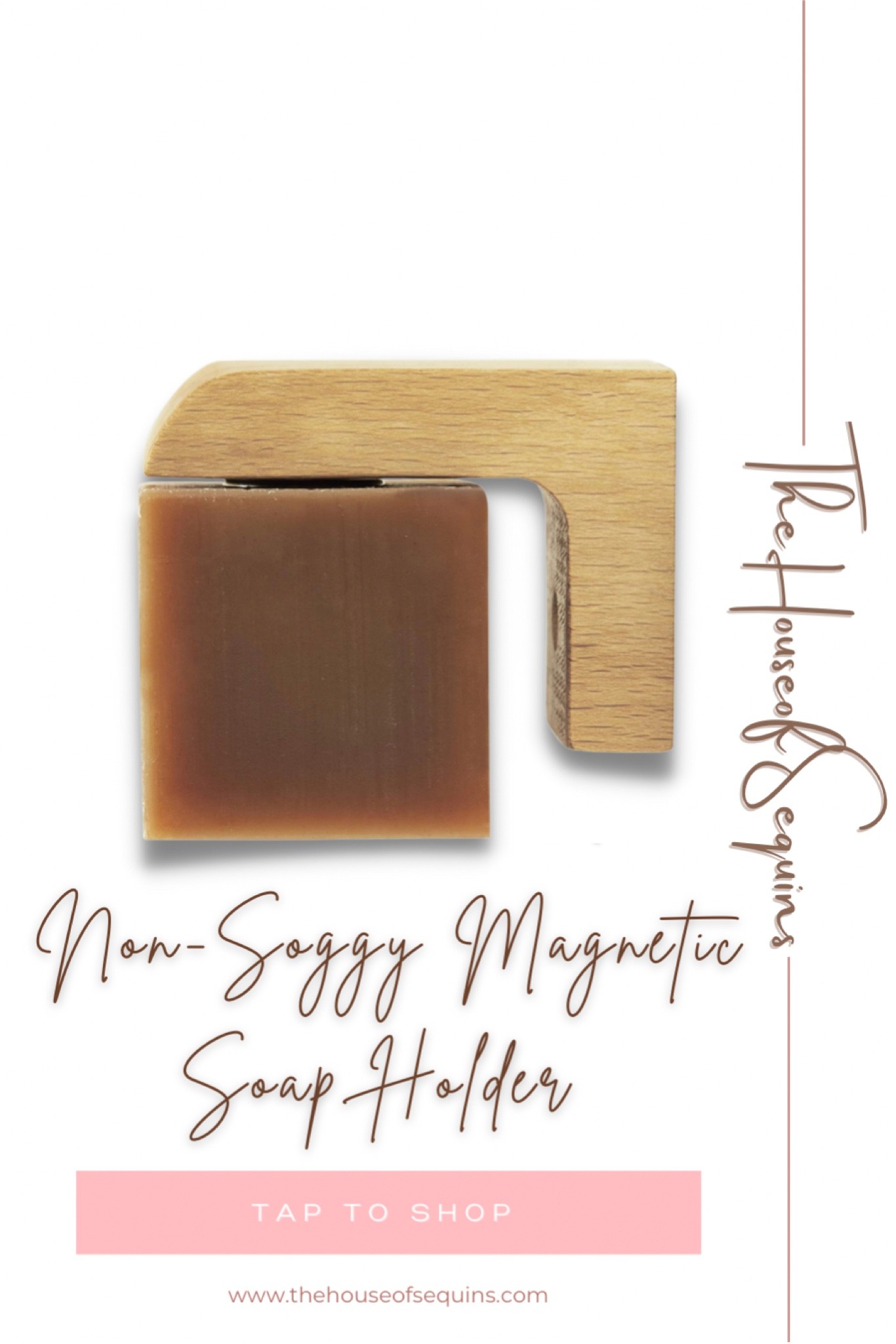 Magnetic soap holder, non-soggy, air drying soap holder. Amazon finds, Walmart finds. #thehouseofsequins #houseofsequins #reels #tiktok #lifehacks #lifehack #bathroom #bathroomreno #bathroomfinds 