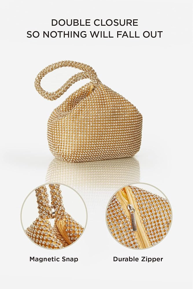 BABEYOND Women's Rhinestone Clutch Evening Bags Sparkly Glitter Triangle Purse for 1920s Party Pr... | Amazon (US)