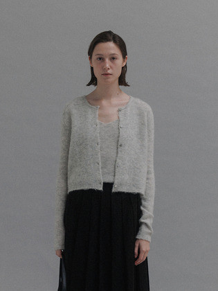 Kotte alpaca round cardigan (Gray) | (주)더블유컨셉코리아/W Concept(KR)