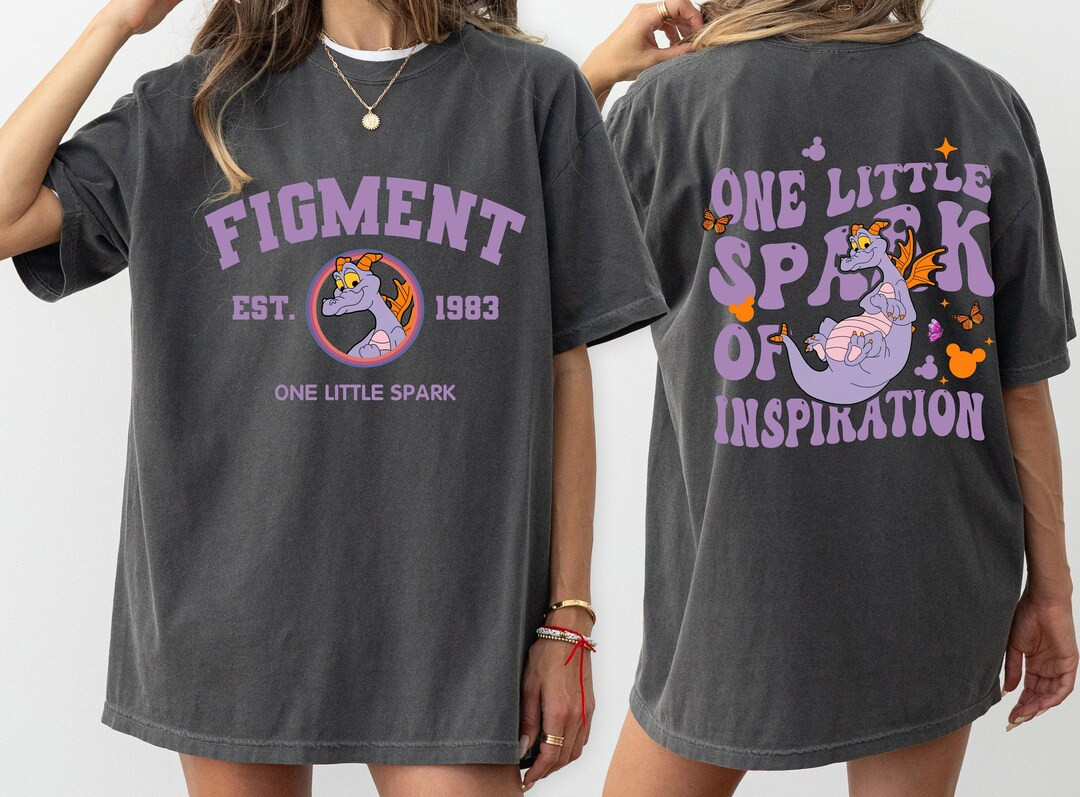 Comfort Colors One Little Spark Shirt, Figment Shirt, Purple Dragon Shirt, Figment Epcot Shirt, D... | Etsy (US)