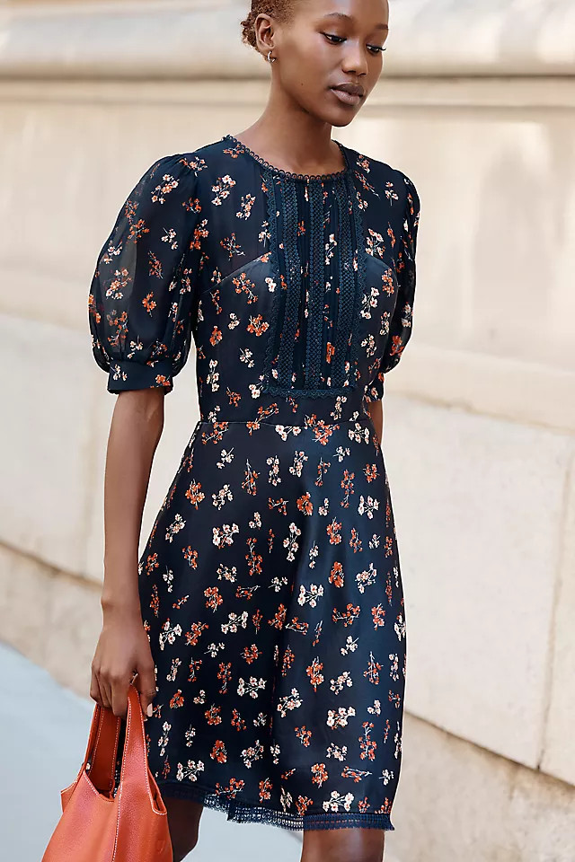 Puff-Sleeve Mini Dress | Anthropologie (US)