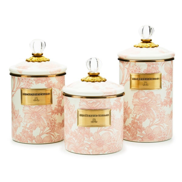 MacKenzie-Childs Rosy English Garden Canisters | MacKenzie-Childs
