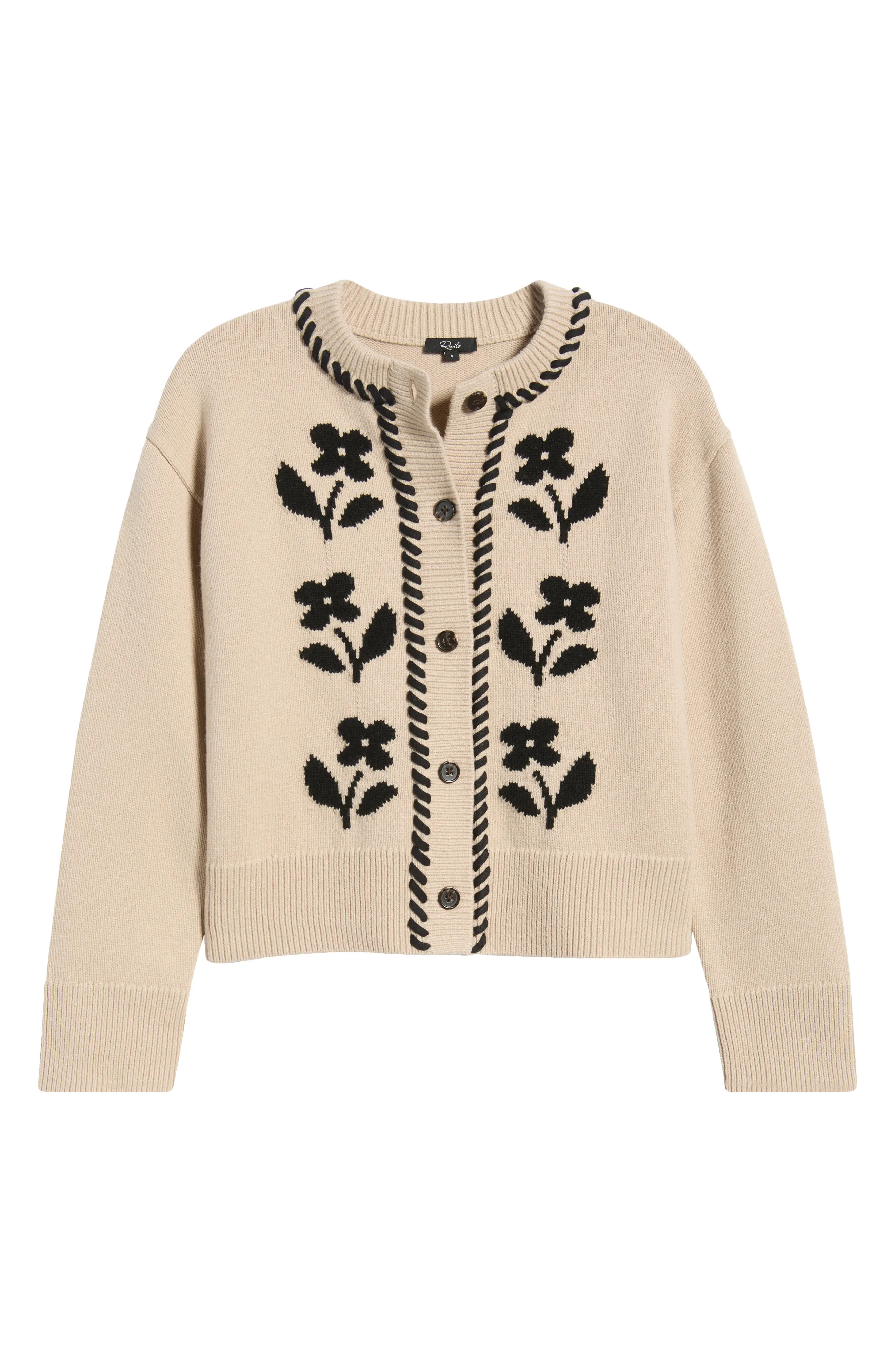 Mavie Intarsia Floral Cardigan | Nordstrom