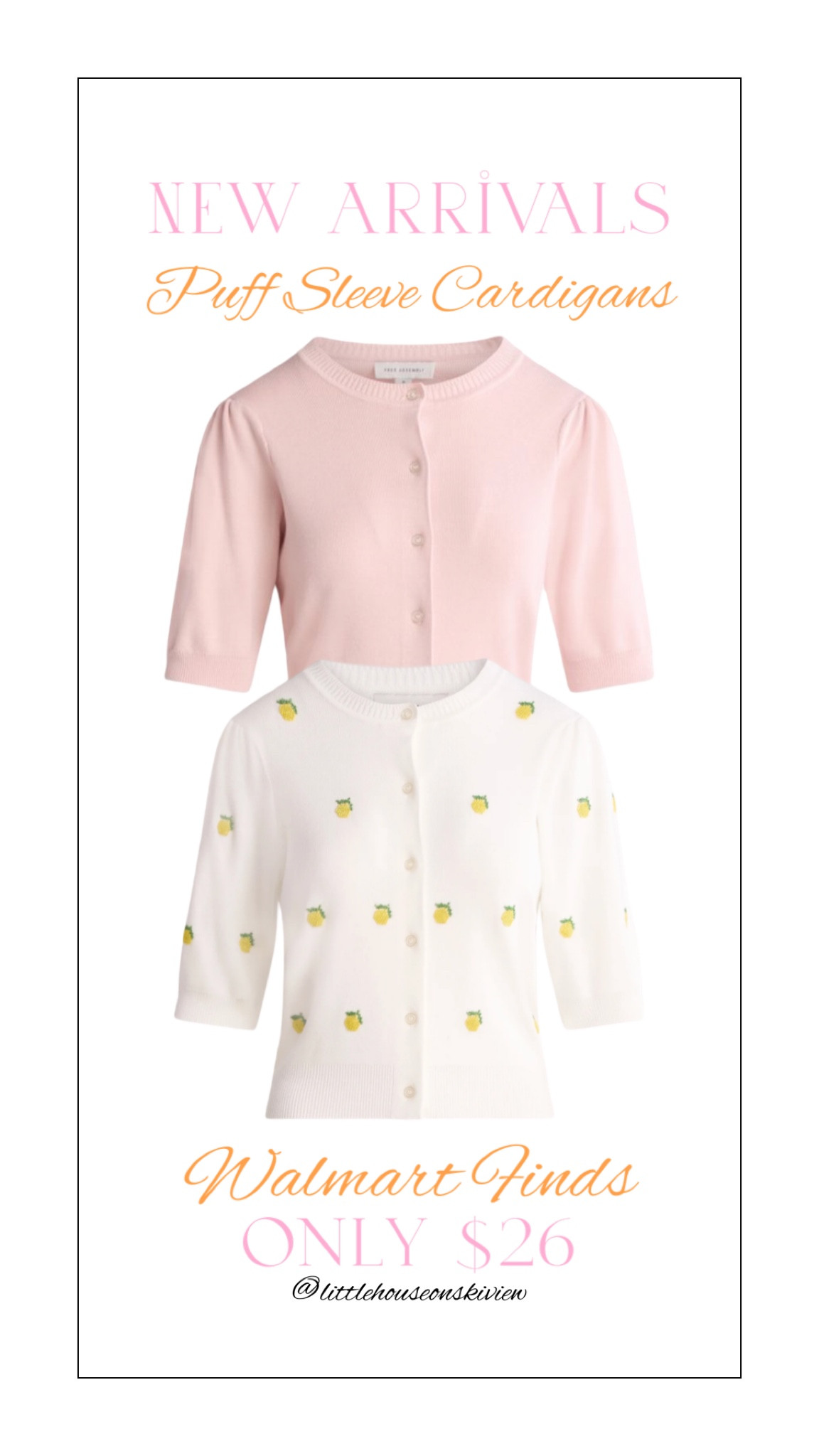 NEW puff sleeve cardis at Walmart for only $26! Perfect little Spring cardigans, comes in 7 different colors 🎀🍋

#LTKSeasonal #LTKFindsUnder50 #LTKStyleTip