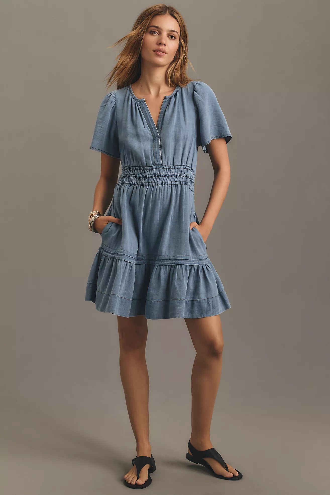 The Somerset Mini Dress: Denim Edition | Anthropologie (US)