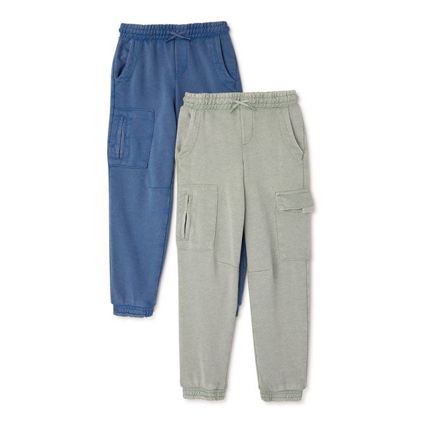 Wonder Nation Boys Knit Jogger Pants, 2-Pack, Sizes 4-18 & Husky - Walmart.com | Walmart (US)