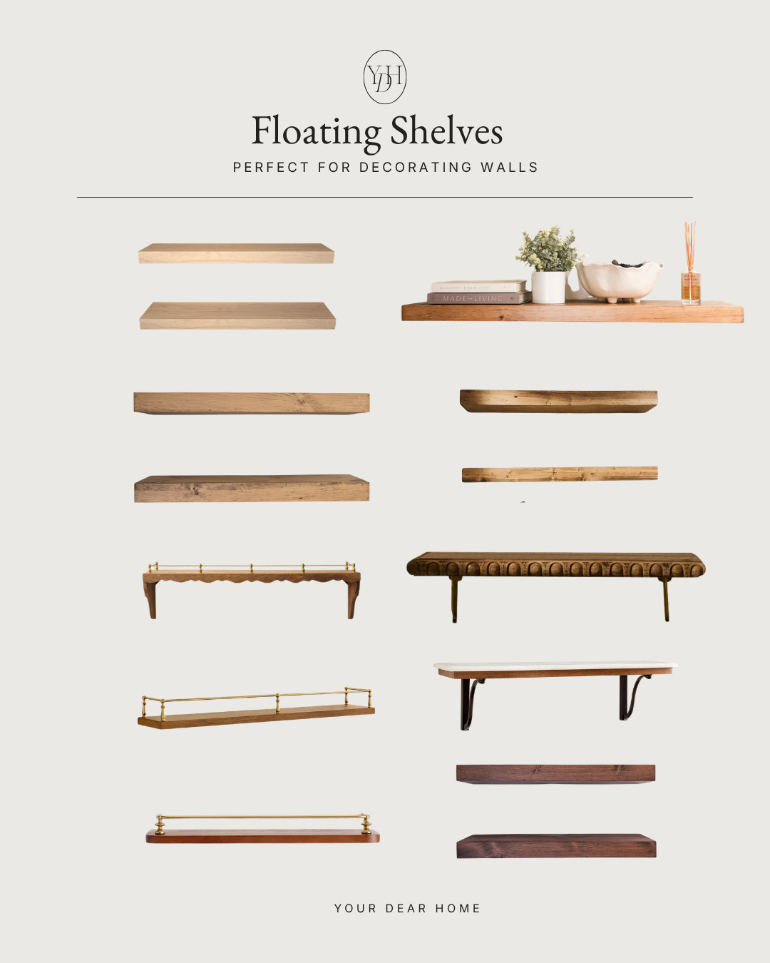 Floating shelves make decorating walls so much easier while adding warmth, texture, and dimension. These are some of my favorite styles for creating that layered, designer look. 

 #LTKHome